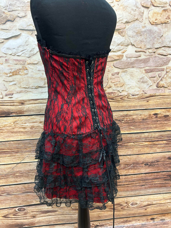 Verführerisches Rot: Corsagenkleid Größe M/L