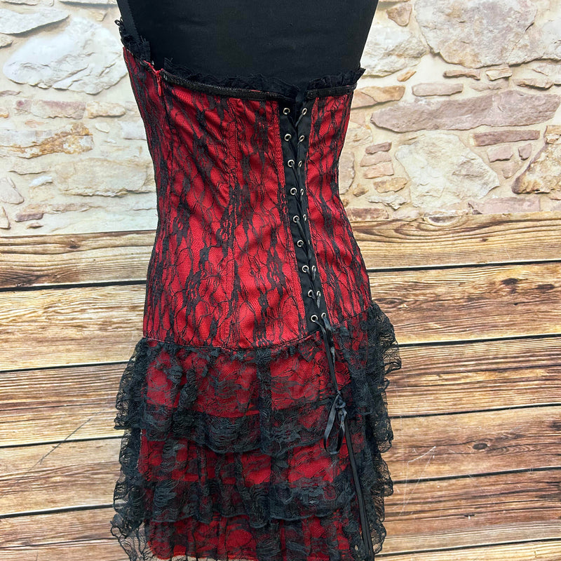 Verführerisches Rot: Corsagenkleid Größe M/L