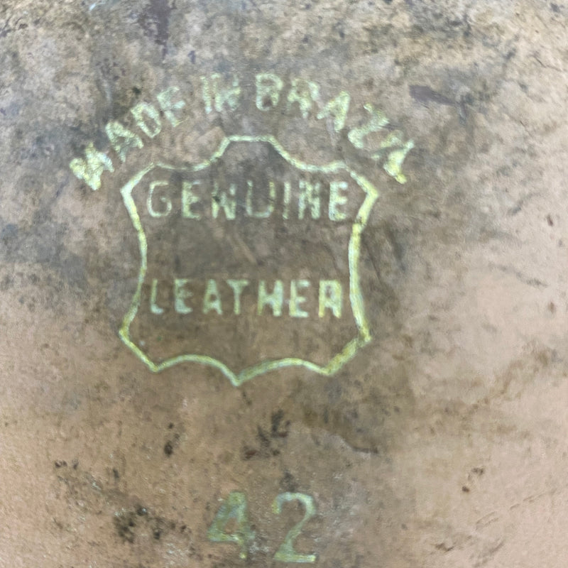Vintage Cowboystiefel aus echtem Leder, Größe 42, handgefertigt in Brasilien