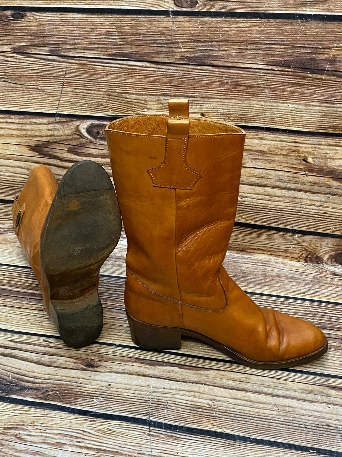 Vintage Cowboy Lederstiefel Größe 42