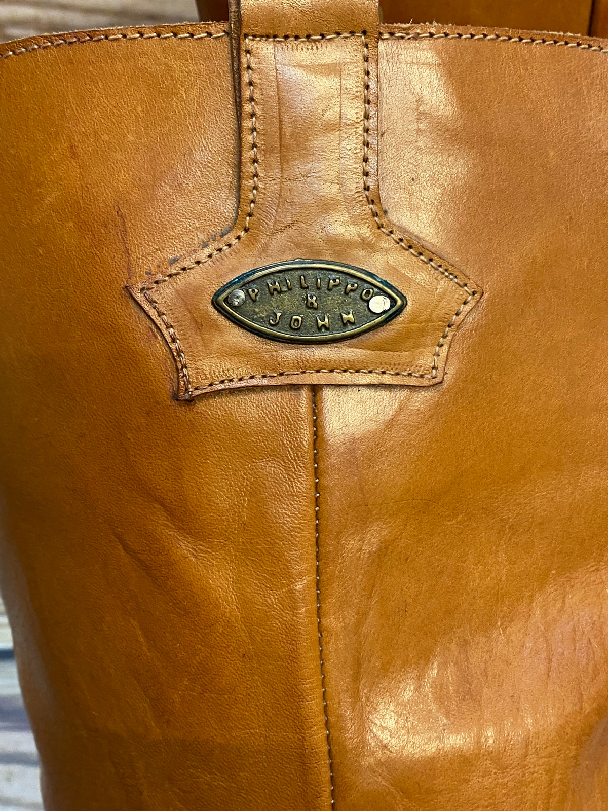 Vintage Cowboy Lederstiefel Größe 42