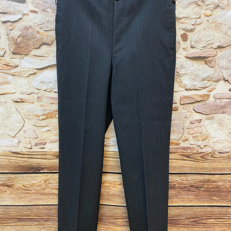 Stresemann-Hose für Cutway-Anzug, handgefertigt, gestreifte Herren-Hose Bundweite 88 cm, Gr.48 