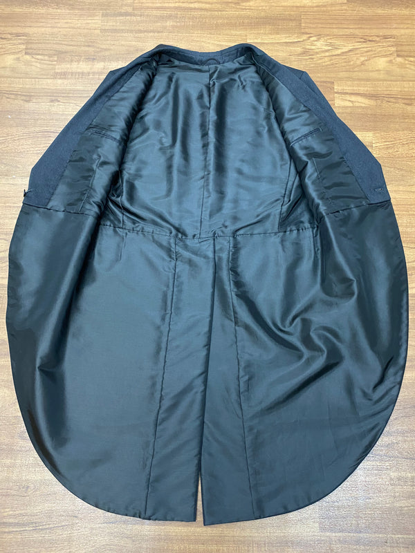 Veste coupe-vent Wilvorst en laine vierge en anthracite taille 106 vintage 