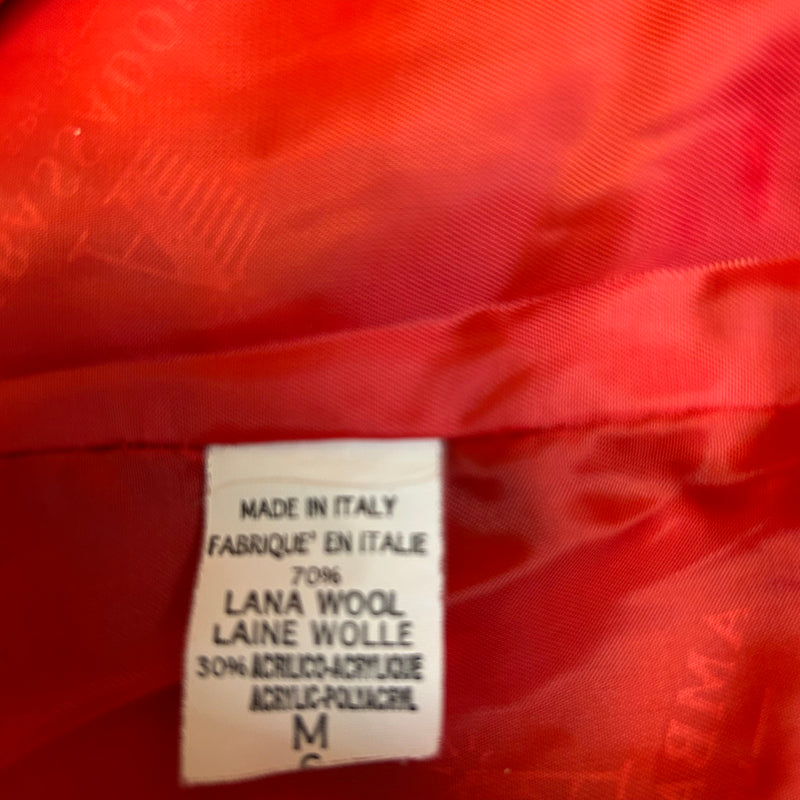 Kurzmantel in Rot-Kariert – Made in Italy – Größe M