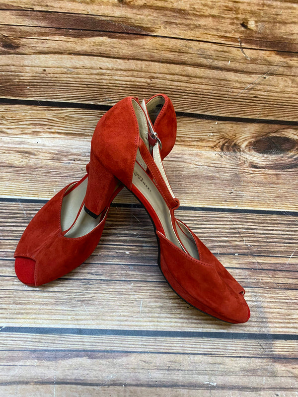 Elegante T-Steg-Pumps in Rot – Größe 39