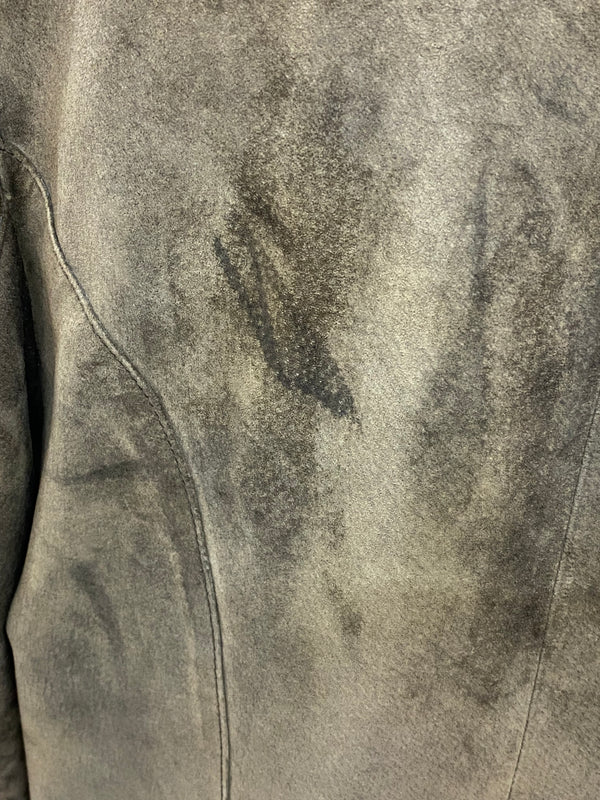 Vintage Trachtenjacke Damen Leder Braun Gr. 40, Ansicht 3
