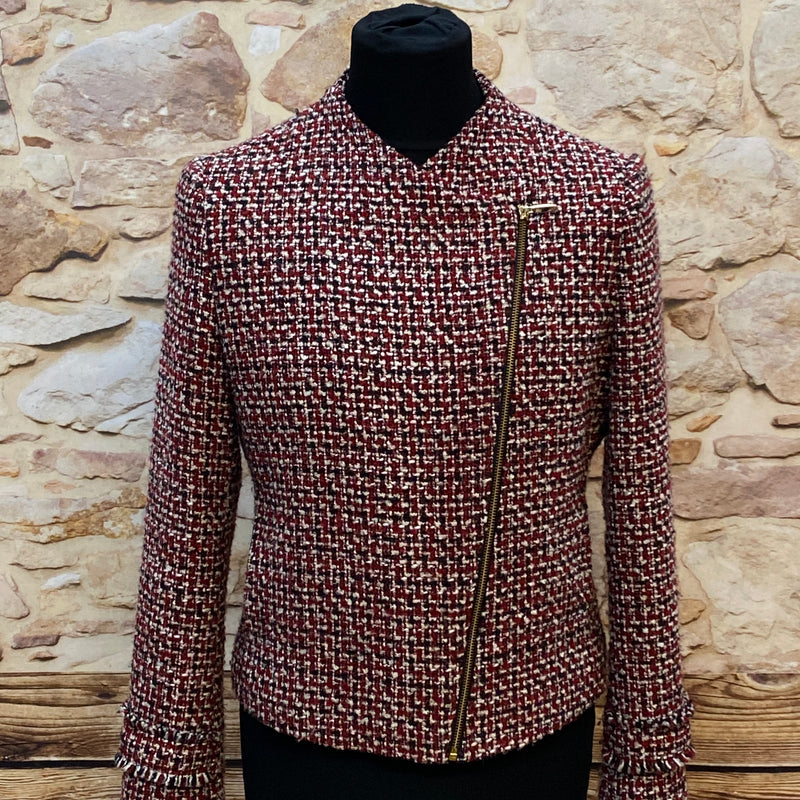 Kurze Damen Jacke  Vintage-Stiil Gr.44 Salt & Pepper Muster