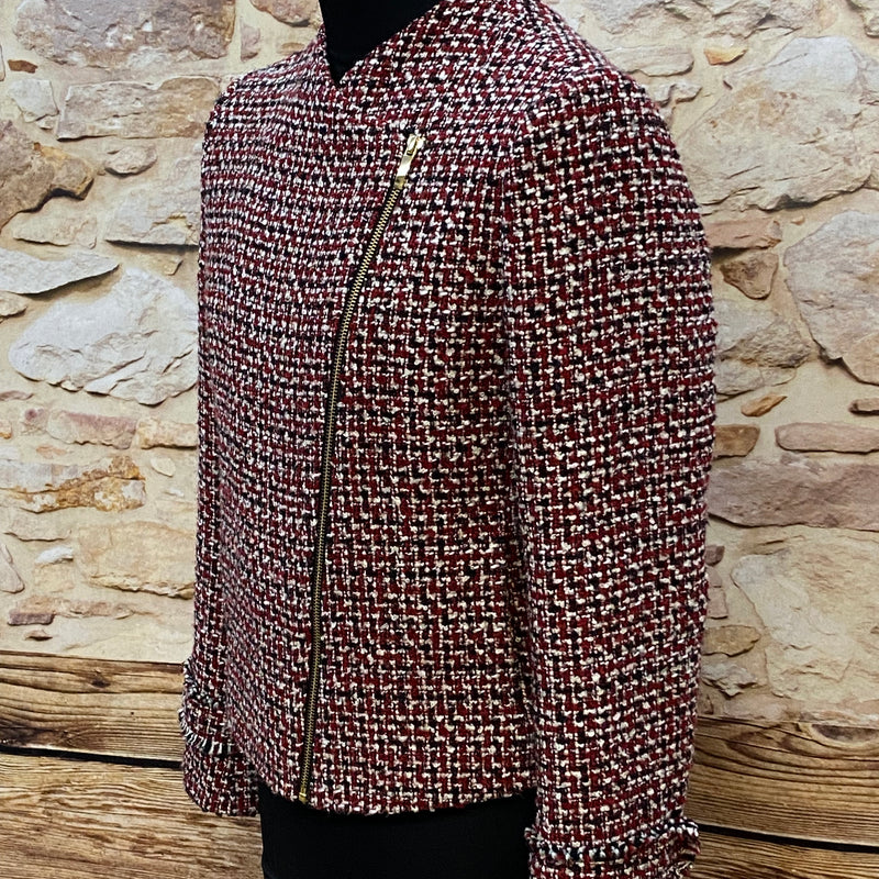 Kurze Damen Jacke  Vintage-Stiil Gr.44 Salt & Pepper Muster