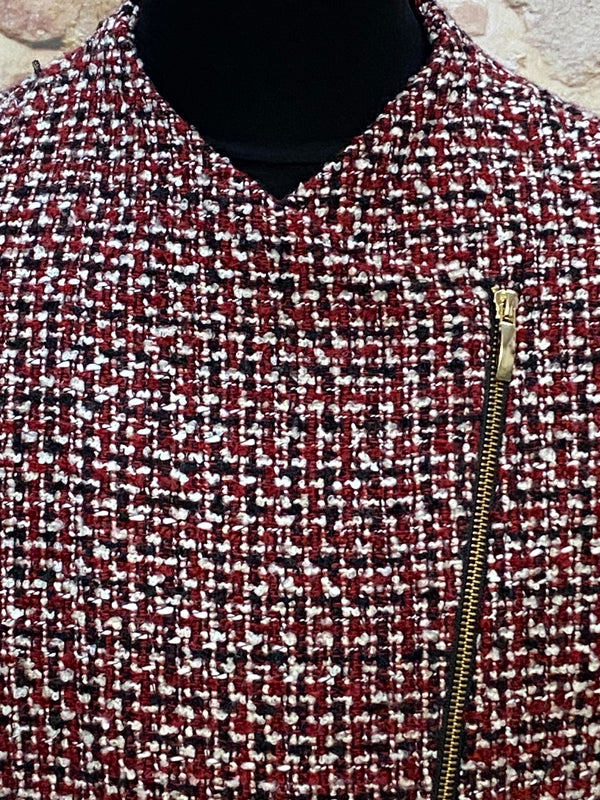Kurze Damen Jacke  Vintage-Stiil Gr.44 Salt & Pepper Muster