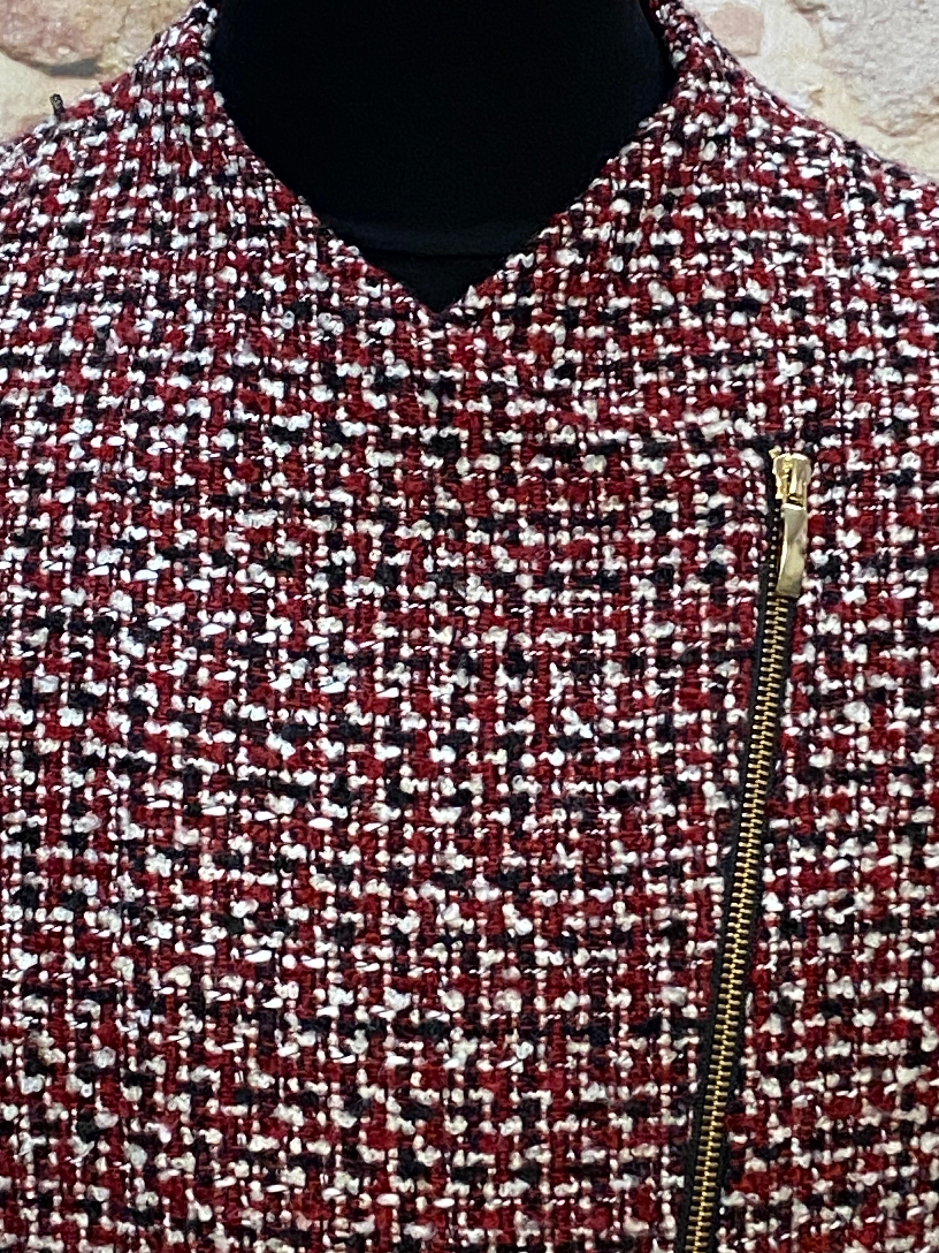 Kurze Damen Jacke  Vintage-Stiil Gr.44 Salt & Pepper Muster