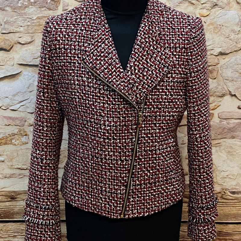 Kurze Damen Jacke  Vintage-Stiil Gr.44 Salt & Pepper Muster