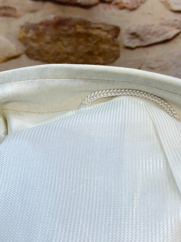 Vintage Wilvorst Dinnerjacke – Gr. 26 – Cremeweiß – Doppelreiher