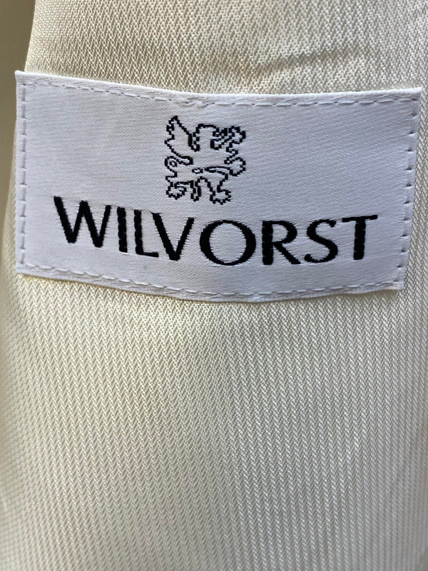 Vintage Wilvorst Dinnerjacke – Gr. 26 – Cremeweiß – Doppelreiher