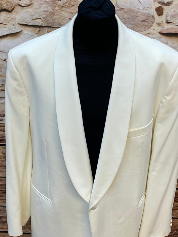 Vintage Wilvorst Dinnerjacke – Gr. 32 – Cremeweiß – sehr gut erhalten