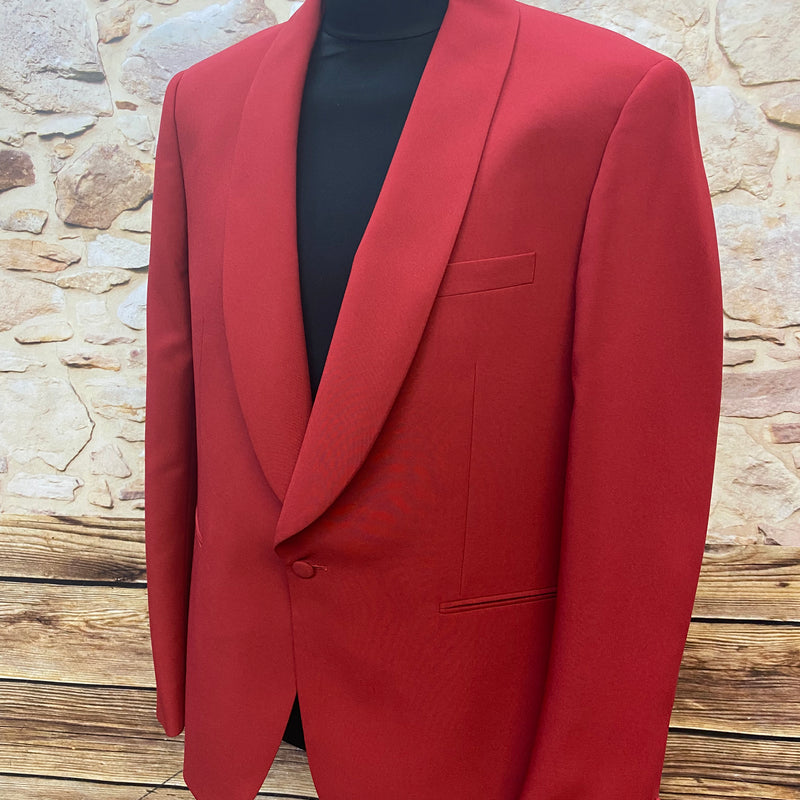 Rotes Dinner Jacket Smoking Herren Gr.54