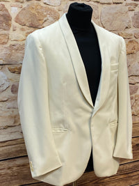 veste de dîner vintage taille 25 en crème légère 