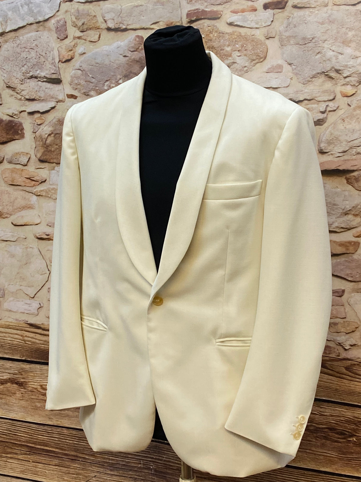 veste de dîner vintage taille 25 en crème légère 