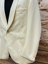 veste de dîner vintage taille 25 en crème légère 