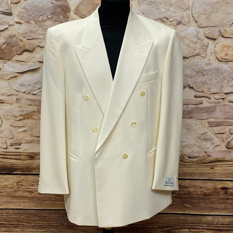 Helle  Dinnerjacke mit Spitzkragen, Doppelreiher