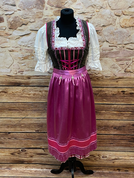 Schwarzes Dirndl von Spieth & Wenky in Gr.36 mit rosa Schürze und weißer Bluse