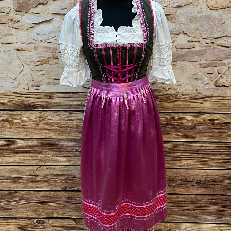 Schwarzes Dirndl von Spieth & Wenky in Gr.36 mit rosa Schürze und weißer Bluse