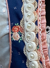 Dirndl 3-teilig Gr.38, blau, rose