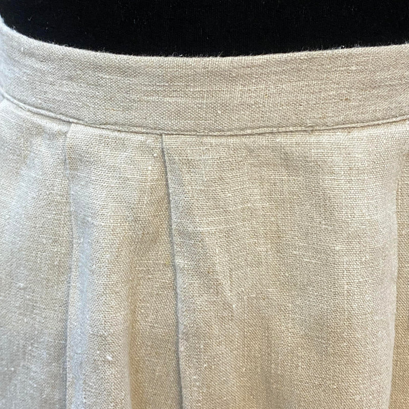 Vintage Dirndlschürze – naturfarbenes Leinen mit Spitze