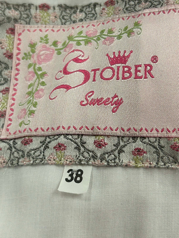 Zauberhaftes Stoiber Dirndl in Rosa und Grau – EU Größe 38