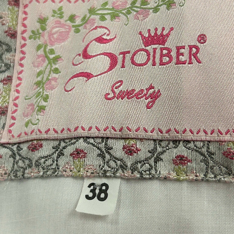 Zauberhaftes Stoiber Dirndl in Rosa und Grau – EU Größe 38