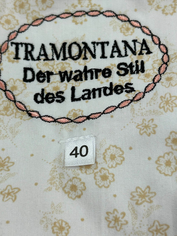 Elegantes Tramontana Dirndl in Beige und Rosa – EU Größe 40