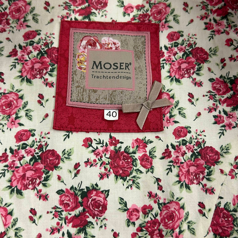 Bezauberndes Moser Dirndl in Rot und Creme – EU Größe 40