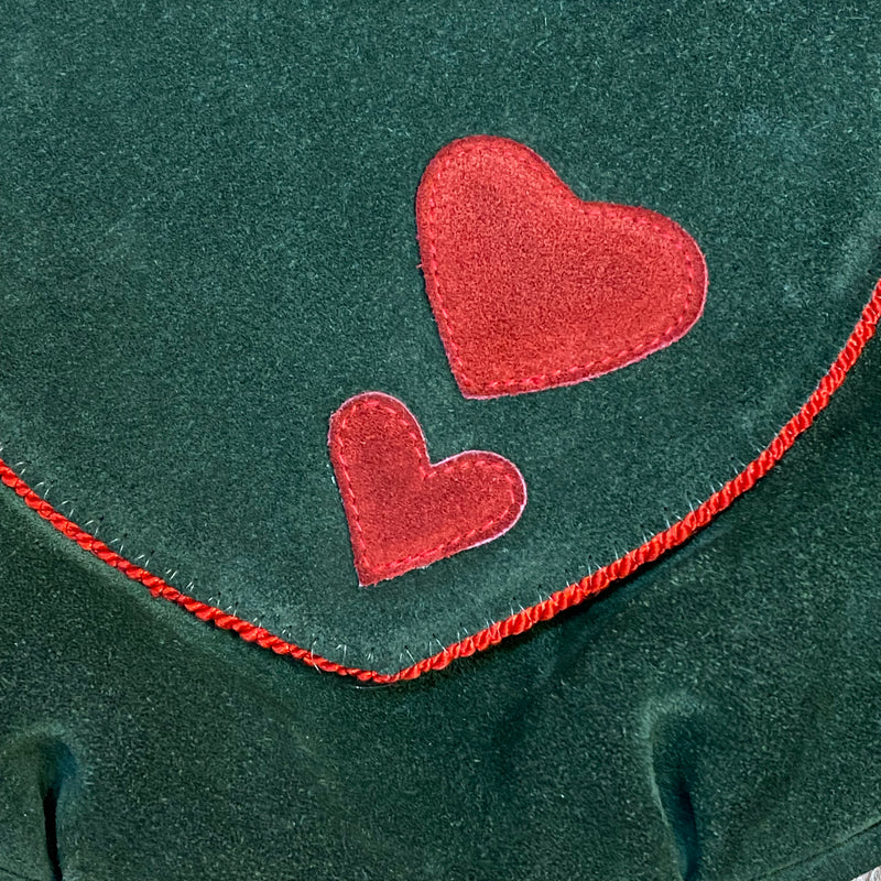 Vintage Dirndltasche Trachten Handtasche dunkelgrün