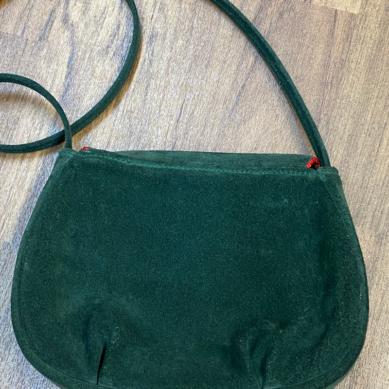 Vintage Dirndltasche Trachten Handtasche dunkelgrün