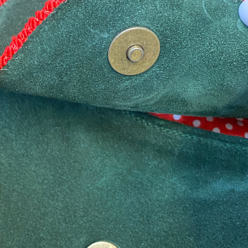 Vintage Dirndltasche Trachten Handtasche dunkelgrün