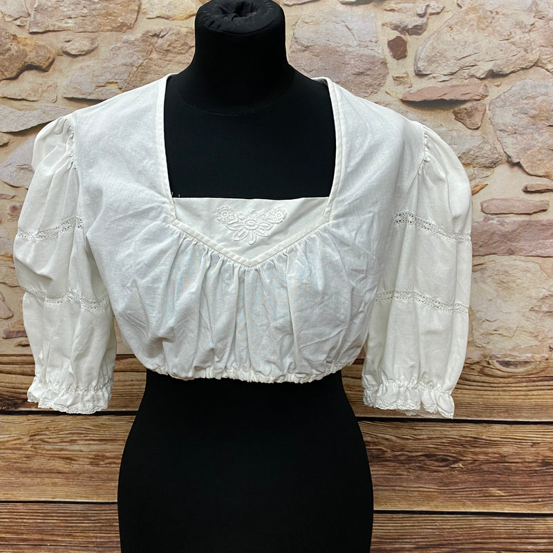 Dirndlbluse Vintage Gr.40, weiß
