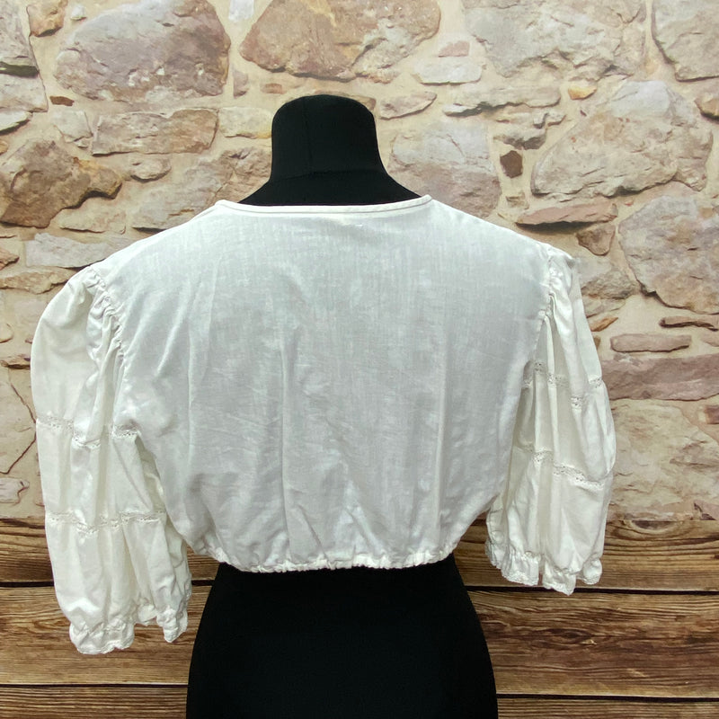 Dirndlbluse Vintage Gr.40, weiß