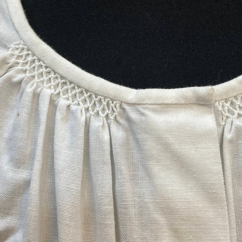 Vintage Dirndlbluse mit Häkelbündchen – Gr. 44