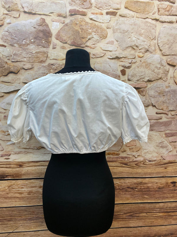 Dirndlbluse von Stockerpoint in Weiß – Gr. 44, neuwertig