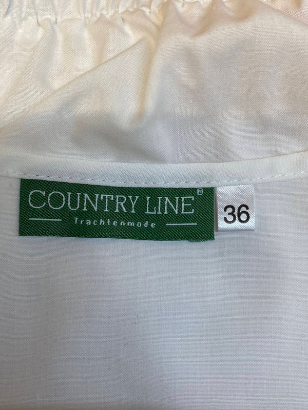 Country Line Dirndlbluse Weiß | Gr. 36 | Trachtenmode