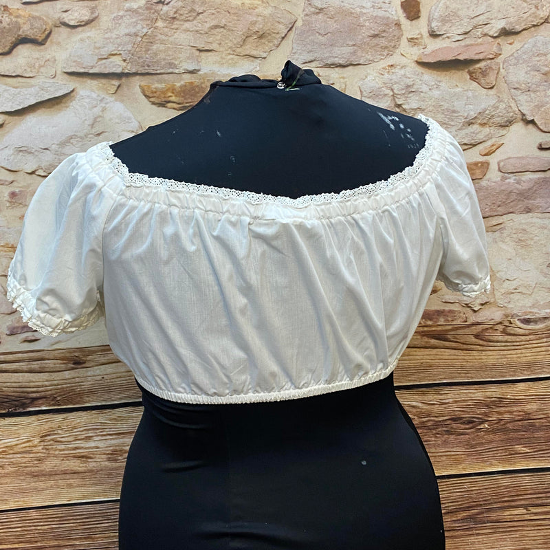 Vintage Dirndlbluse MarJo – Carmenstil, XL (entspricht Gr. 48)