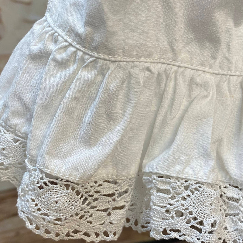 Vintage Dirndlbluse mit Spitze – Gr. 46