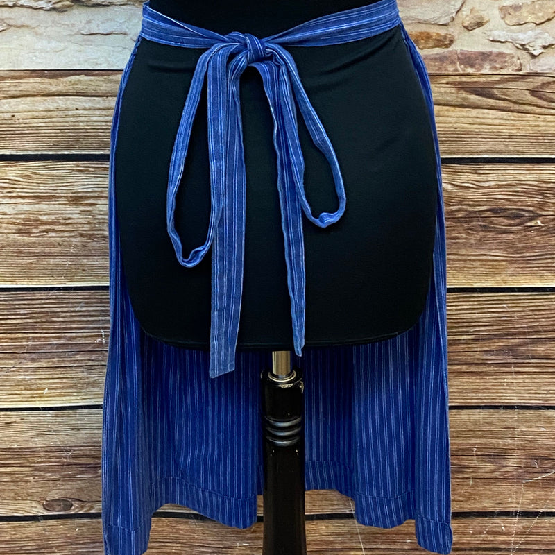 Dirndlschürze Kurz Vintage blau 66 cm