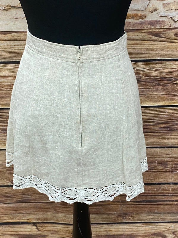 Damen Trachtenrock von Country Line – Beige/Schwarz, Größe 36