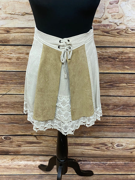 Kurzer Damen Trachtenrock von Landhaus – Beige, Größe 34 