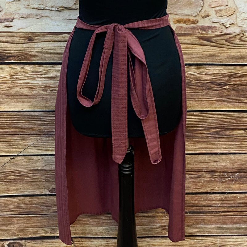 Mittelange Dirndlschürze, rostrot 76 cm