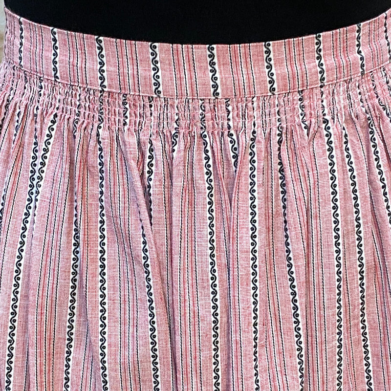 Vintage Dirndlschürze rosa gestreift – Trachten Schürze Damen, Ansicht 2