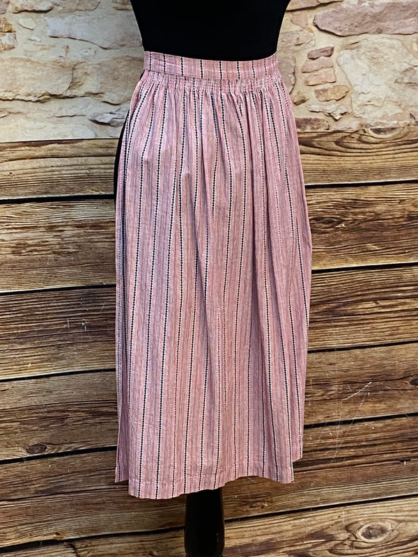 Vintage Dirndlschürze rosa gestreift – Trachten Schürze Damen, Ansicht 3