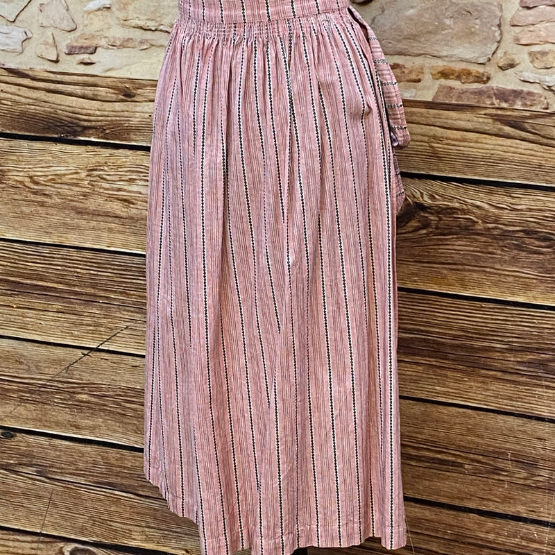 Vintage Dirndlschürze rosa gestreift – Trachten Schürze Damen, Ansicht 4