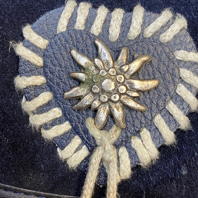 Wildledertasche Trachtentasche Dirndl dunkelblau