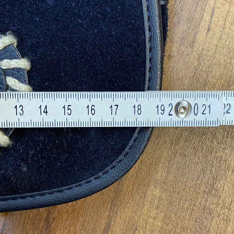 Wildledertasche Trachtentasche Dirndl dunkelblau